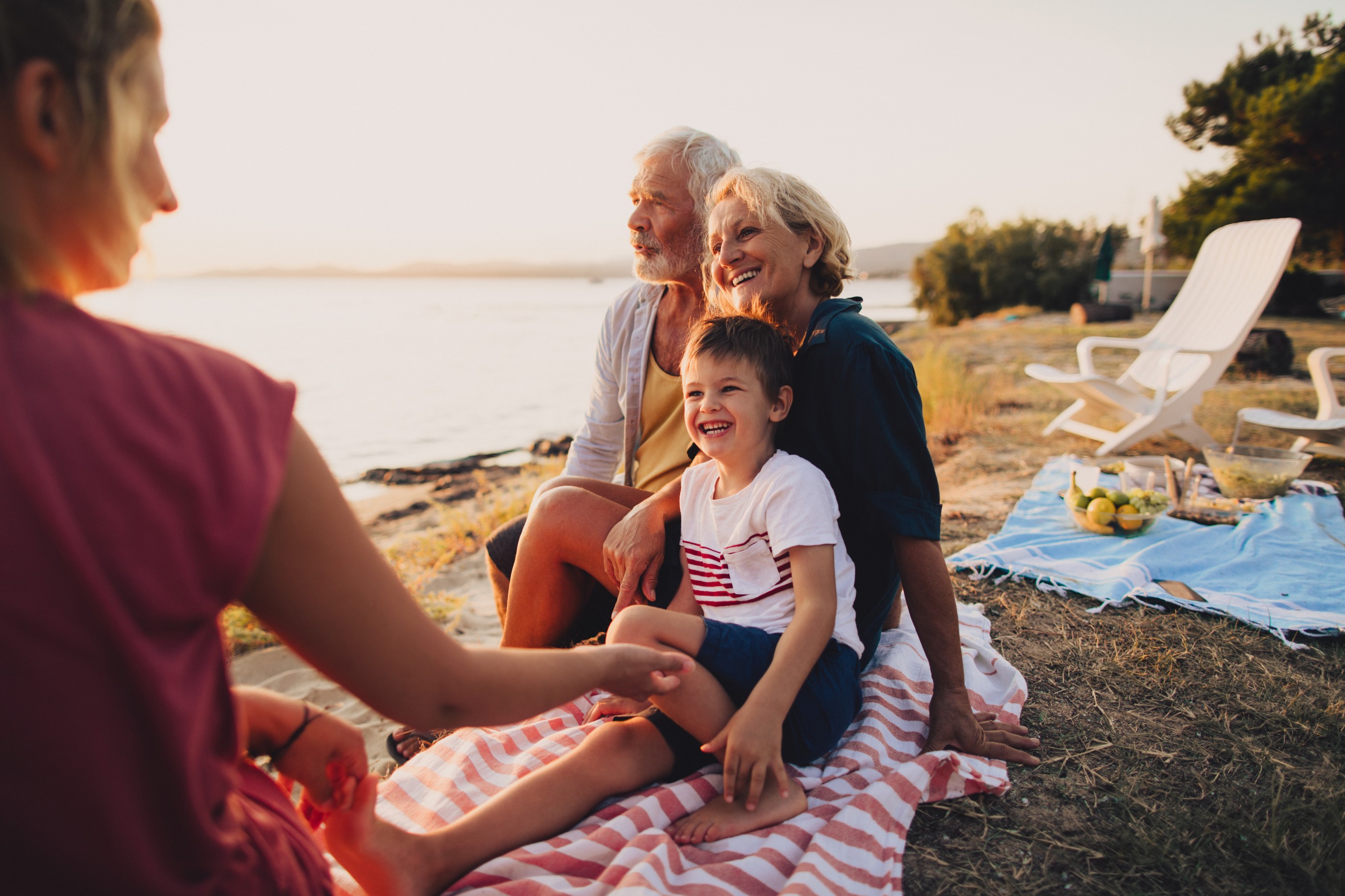 PT family at the beach